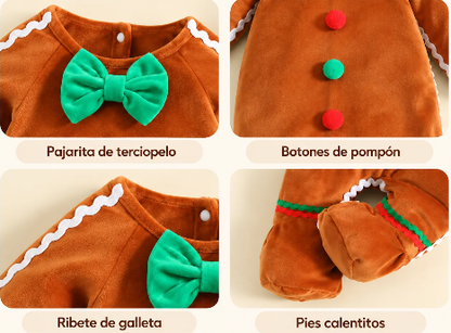Disfraz de jengibre suave con gorro para bebé